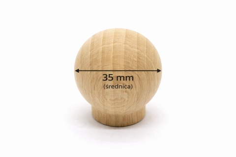 Gałki, uchwyty dębowe 35 mm – zestaw 4 sztuki + śruby