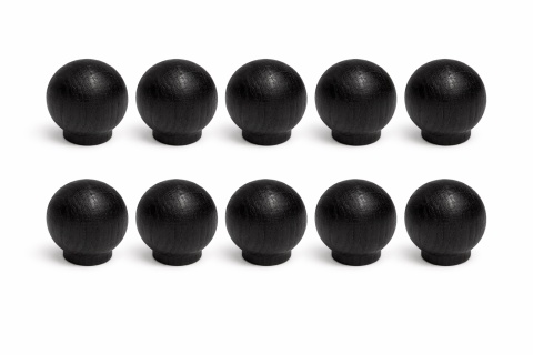 Gałki drewniane do mebli 10 szt | uchwyty meblowe kuliste | gałki do szafek komody szuflad