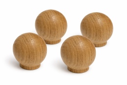 Gałki drewniane do mebli 4 szt | uchwyty meblowe kuliste | gałki do szafek komody szuflad