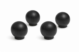 Gałki drewniane do mebli 4 szt | uchwyty meblowe kuliste | gałki do szafek komody szuflad