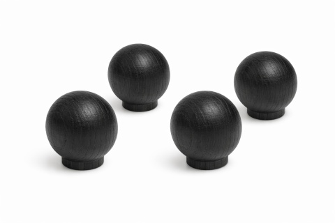 Gałki drewniane do mebli 4 szt | uchwyty meblowe kuliste | gałki do szafek komody szuflad