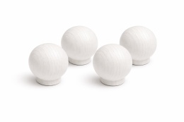 Gałki drewniane do mebli 4 szt | uchwyty meblowe kuliste | gałki do szafek komody szuflad