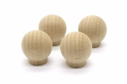 Gałki, uchwyty dębowe - zestaw 16 sztuk + śruby