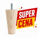Noga meblowa jesionowa 10 cm M8 surowa drewniana do sofy fotela komody 1 szt.