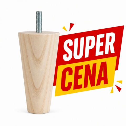 Noga meblowa jesionowa 10 cm M8 surowa drewniana do sofy fotela komody 1 szt.