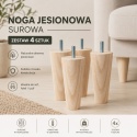 Noga meblowa jesionowa 10 cm M8 surowa drewniana do sofy fotela komody 1 szt.