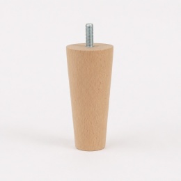 Noga bukowa prosta 10 cm - surowa