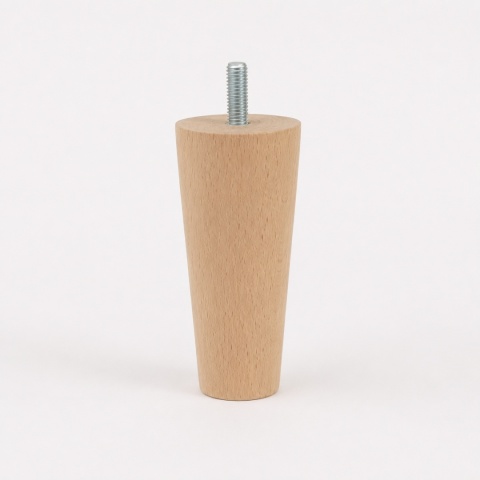 Noga bukowa prosta 10 cm - surowa