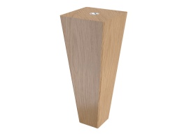 NOGA MEBLOWA DREWNIANA BUKOWA 15 cm – TRAPEZ – SUROWA – SOLIDNA I STYLOWA