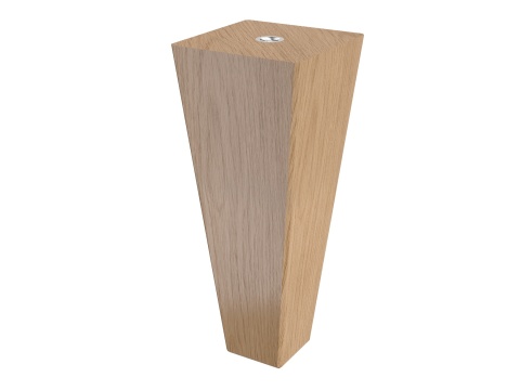 NOGA MEBLOWA DREWNIANA BUKOWA 15 cm – TRAPEZ – SUROWA – SOLIDNA I STYLOWA