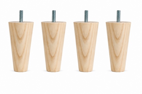Nogi meblowe drewniane jesionowe 10 cm – nóżki do mebli 4 szt.