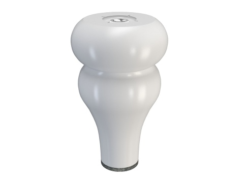 Noga toczona bukowa 10 cm - biała