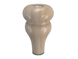 Noga toczona bukowa 10 cm - lakier bezbarwny