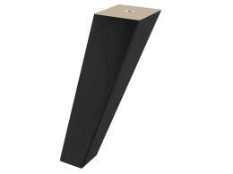 Noga bukowa trapez skośna 10 cm -czarna