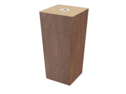 Noga buk kwadrat 10 cm - brąz