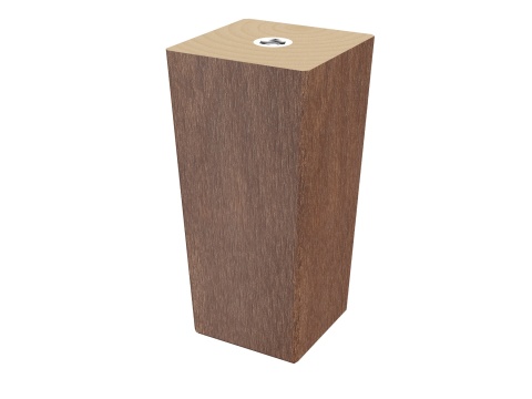 Noga buk kwadrat 10 cm - brąz