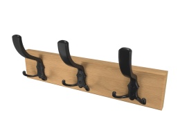 Listwa wieszakowa świerk 375 mm – lakierowana, metalowe haczyki