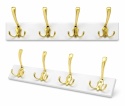 Wieszak ścienny PREMIUM 50 cm ,drewniany + metalowe haki | NOWOCZESNY / LOFT