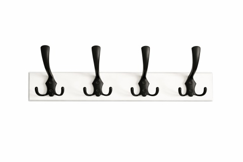 Wieszak ścienny drewniany 4 haków do przedpokoju, łazienki 50 cm