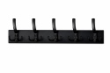 Wieszak ścienny drewniany 5 haków LOFT industrial do przedpokoju łazienki 62,5 cm